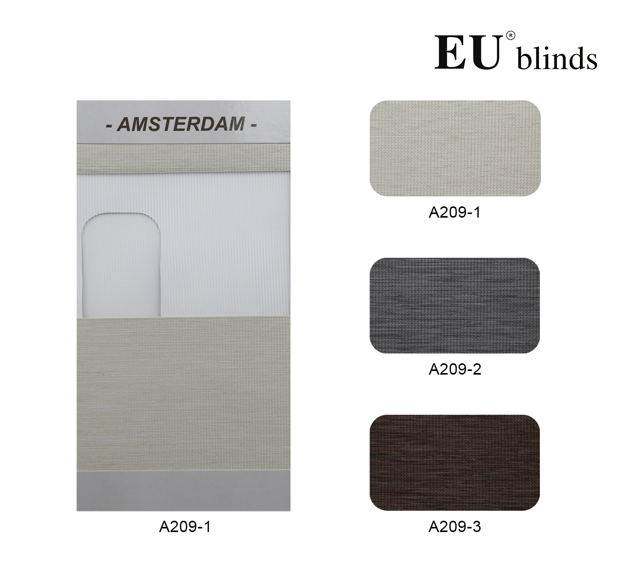 Rèm Cầu Vồng Cao Cấp EU Blinds - Mã AMSTERDAM (A209)