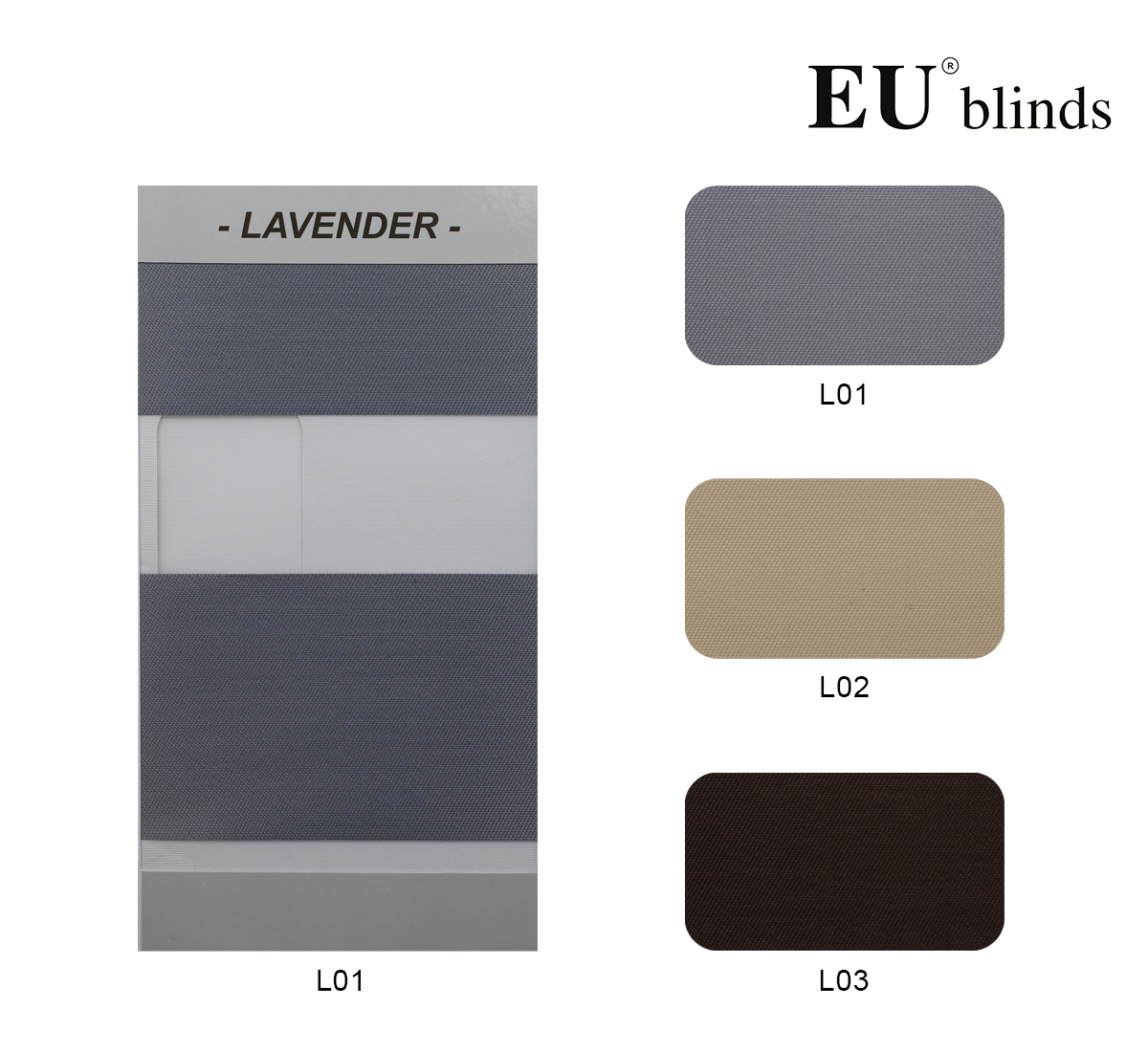 Rèm Cầu Vồng Cao Cấp EU Blinds - Mã LAVENDER (L01-03)