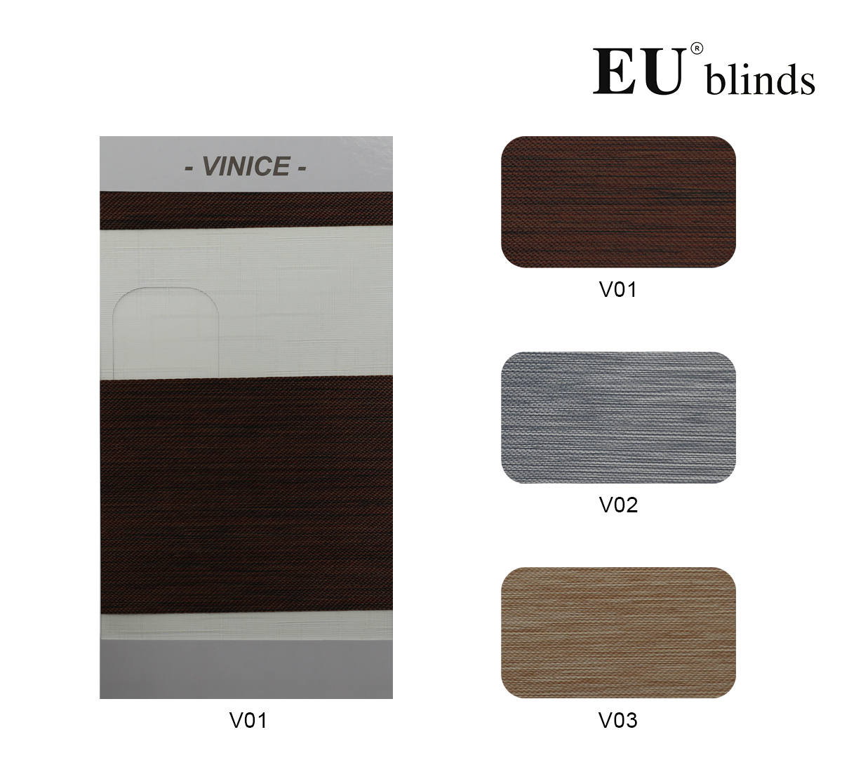 Rèm Cầu Vồng Cao Cấp EU Blinds - Mã VINICE (V01-03)